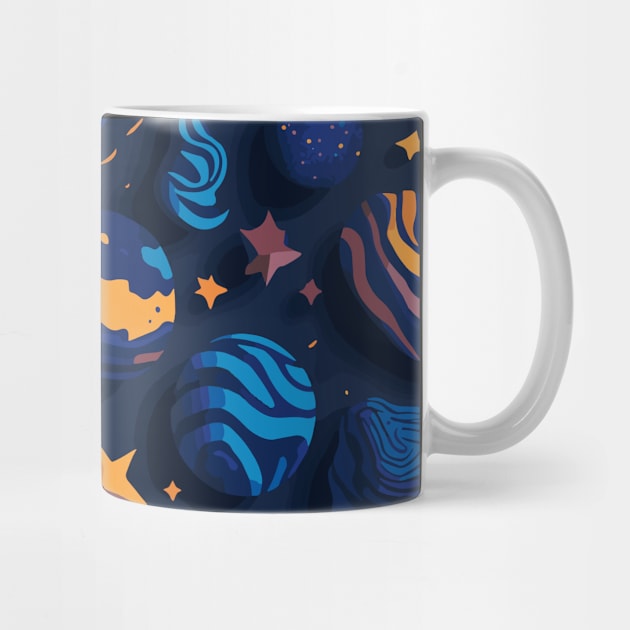 Starry Night Planet Pattern Design for Space Lovers by star trek fanart and more